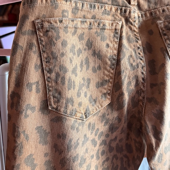Current/Elliott Stiletto Leopard Print Skinny Jeans Size 25 NWT Camel Animal - Picture 5 of 9